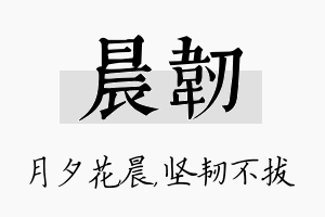 晨韧名字的寓意及含义