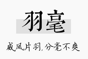 羽毫名字的寓意及含义