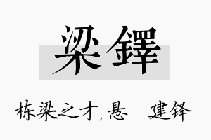 梁铎名字的寓意及含义