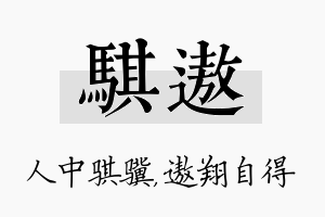 骐遨名字的寓意及含义