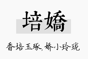 培娇名字的寓意及含义