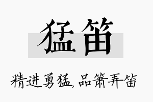 猛笛名字的寓意及含义