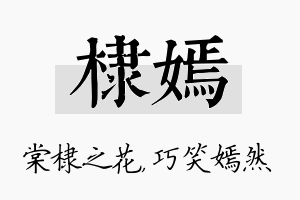 棣嫣名字的寓意及含义