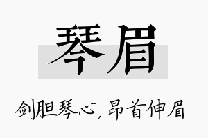 琴眉名字的寓意及含义