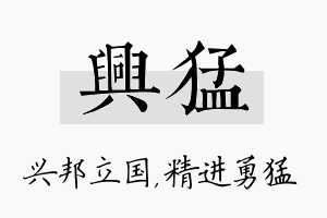 兴猛名字的寓意及含义