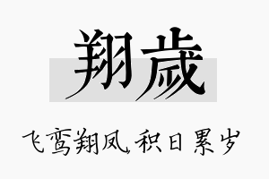 翔岁名字的寓意及含义