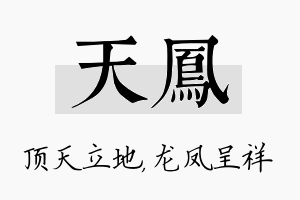 天凤名字的寓意及含义