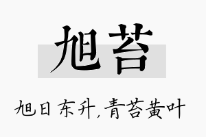 旭苔名字的寓意及含义