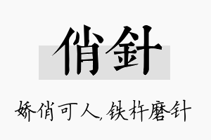 俏针名字的寓意及含义