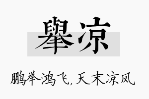 举凉名字的寓意及含义