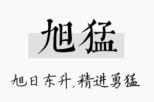 旭猛名字的寓意及含义