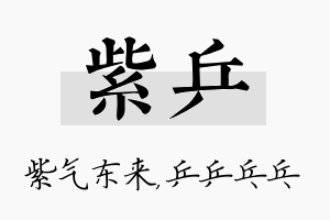 紫乒名字的寓意及含义