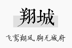 翔城名字的寓意及含义