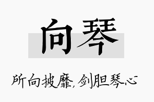 向琴名字的寓意及含义