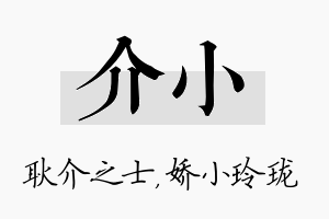 介小名字的寓意及含义