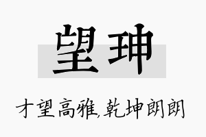 望珅名字的寓意及含义