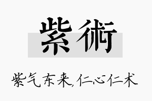 紫术名字的寓意及含义