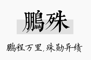 鹏殊名字的寓意及含义