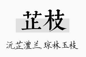 芷枝名字的寓意及含义