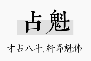 占魁名字的寓意及含义