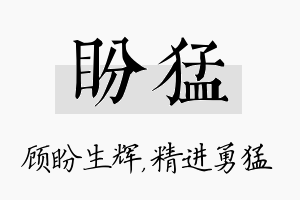 盼猛名字的寓意及含义