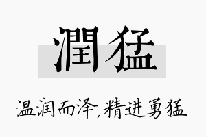 润猛名字的寓意及含义