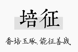 培征名字的寓意及含义