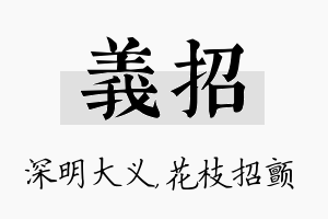 义招名字的寓意及含义