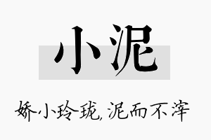 小泥名字的寓意及含义