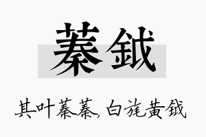 蓁钺名字的寓意及含义