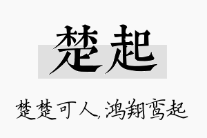 楚起名字的寓意及含义