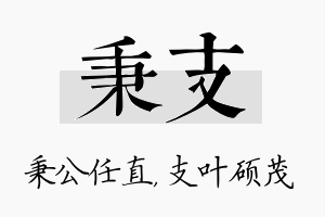 秉支名字的寓意及含义