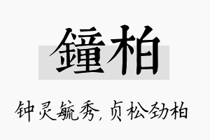 钟柏名字的寓意及含义