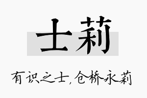 士莉名字的寓意及含义