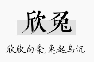 欣兔名字的寓意及含义