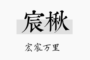 宸楸名字的寓意及含义