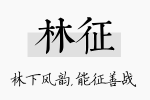 林征名字的寓意及含义