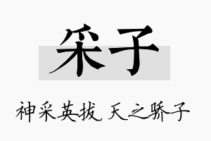 采子名字的寓意及含义