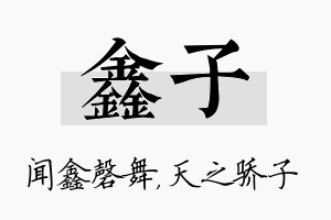 鑫子名字的寓意及含义