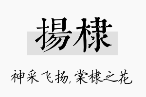 扬棣名字的寓意及含义