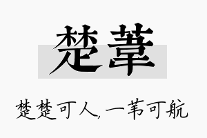 楚苇名字的寓意及含义