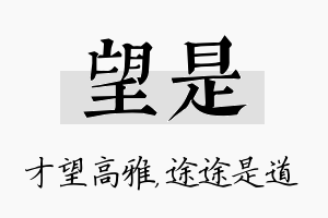 望是名字的寓意及含义