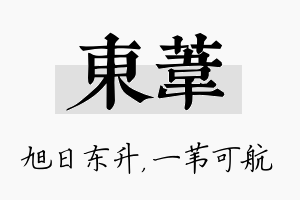 东苇名字的寓意及含义