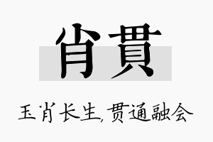 肖贯名字的寓意及含义