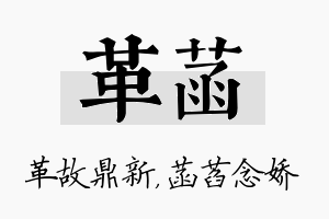 革菡名字的寓意及含义