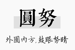 圆努名字的寓意及含义