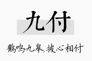 九付名字的寓意及含义