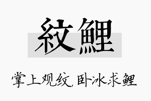 纹鲤名字的寓意及含义