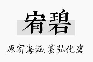 宥碧名字的寓意及含义