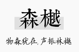 森樾名字的寓意及含义